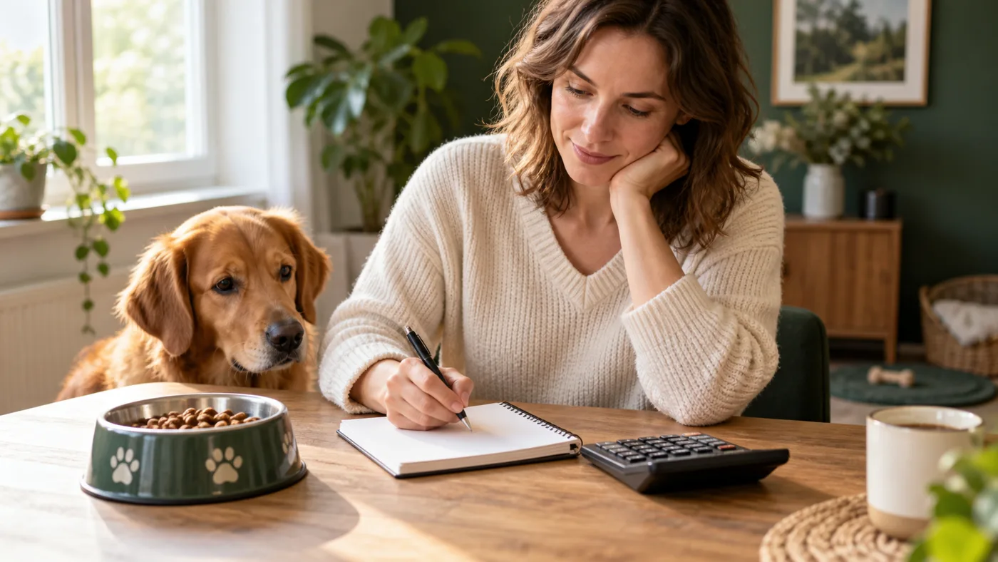 Redaktionelle Illustration: Günstiges Hundefutter bewusst auswählen